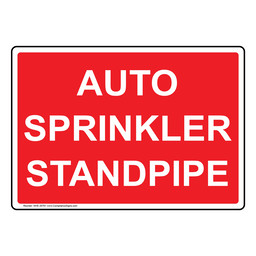 Auto Sprinkler Standpipe Sign