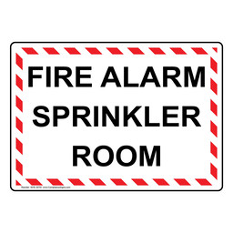 Fire Alarm Sprinkler Room Sign