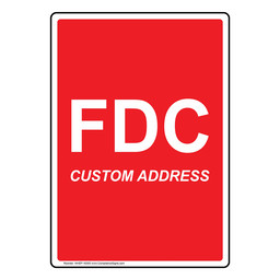 Portrait FDC Custom Address Sign