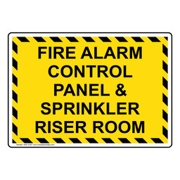 Fire Alarm Control Panel And Sprinkler Riser Room Sign NHE-31027