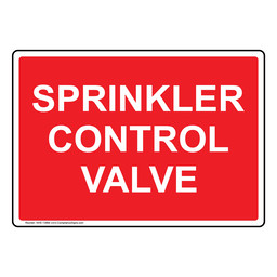 Sprinkler Control Valve Sign