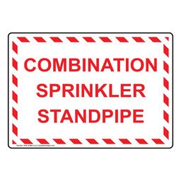Combination Sprinkler Standpipe Sign