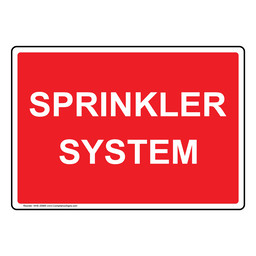 Sprinkler System Sign