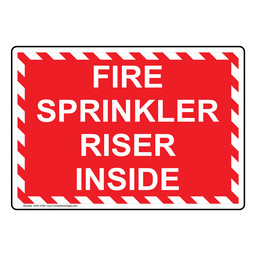 Fire Sprinkler Riser Inside Sign