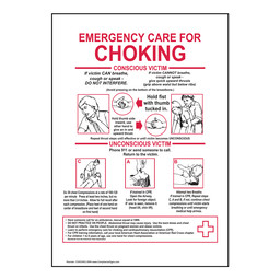 Emergency Care For Choking Sign