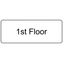 White Engraved 1st Floor (Any up to 99th) Sign