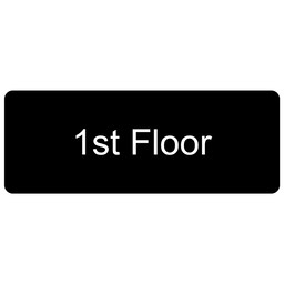 Black Engraved 1st Floor (Any up to 99th) Sign