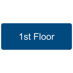 Blue Engraved 1st Floor (Any up to 99th) Sign
