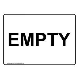 Empty Sign for Fuel