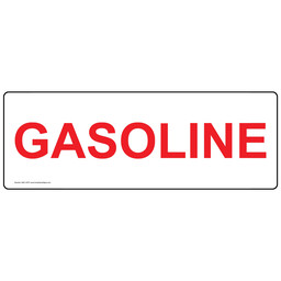 Gasoline Label or Magnet Sign