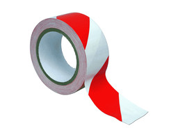 Red Striped Hazard Tape 2 inch x 108-Foot Roll