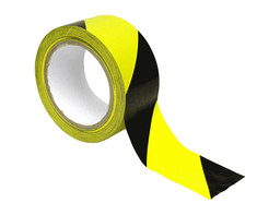 Yellow Striped Hazard Tape 2 inch x 108-Foot Roll