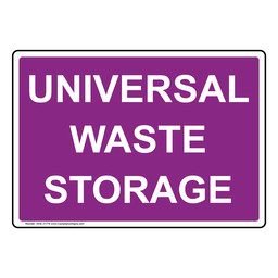 Universal Waste Storage Sign