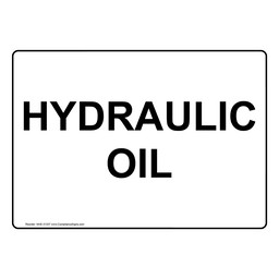 Hydraulic Oil Sign
