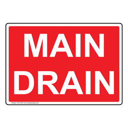 Main Drain Sign