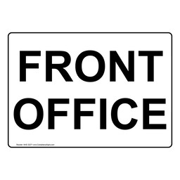 Front Office Sign NHE-32271