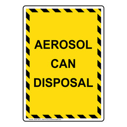 Portrait Aerosol Can Disposal Sign