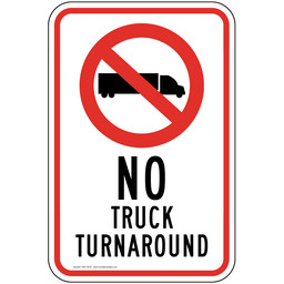 No Truck Turnaround Sign for Parking Control