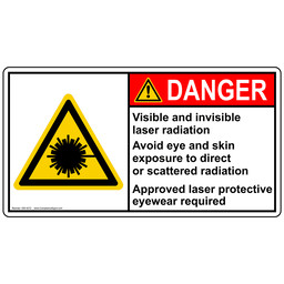 ISO Visible And Invisible Laser Radiation Sign IDE-4272