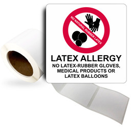 Warning: Latex Allergy No Gloves - Wall Sign