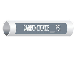 Carbon Dioxide Custom PSI Pipe Label