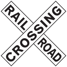 Reflective Federal MUTCD R15-1 Railroad Crossing Sign