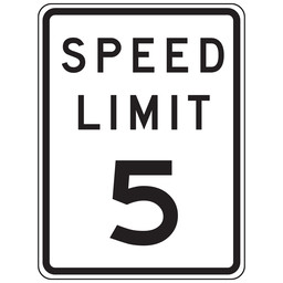 Reflective Federal MUTCD R2-1 Speed Limit 5 Sign