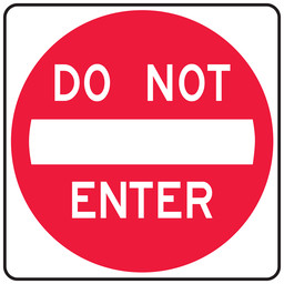 Reflective Federal MUTCD R5-1 Do Not Enter Sign CS339861