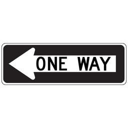 Reflective Federal MUTCD R6-1 One Way Left Arrow Sign