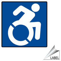 Blue Dynamic Accessibility Symbol Label