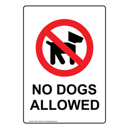 Portrait No Dogs Allowed Sign With Symbol NHEP-16709