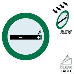 E-Cigarettes Allowed Symbol Label for No Smoking