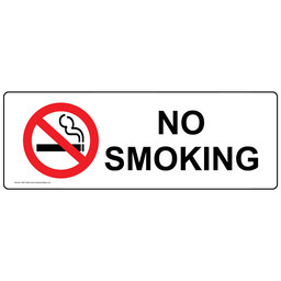No Smoking Label for No Smoking Areas