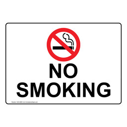 No Smoking Sign for No Smoking