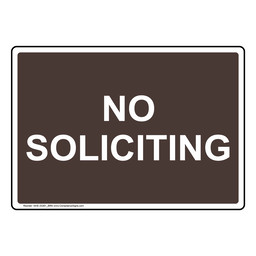 No Soliciting Sign