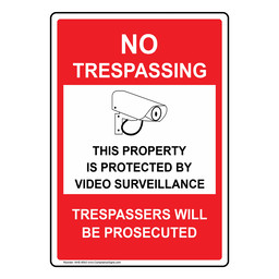 No Trespassing Video Surveillance Sign