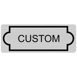 Black-on-Silver Custom Engraved Sign With Outline