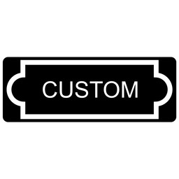 White-on-Black Custom Engraved Sign With Outline
