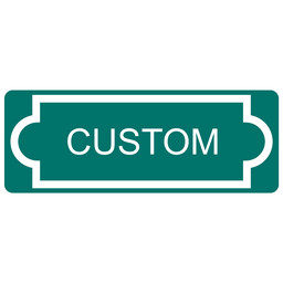 White-on-Green Custom Engraved Sign With Outline