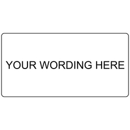 Black-on-White Custom Engraved Sign, 6x3 in. Plastic