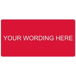 White-on-Red Custom Engraved Sign, 6x3 in. Plastic