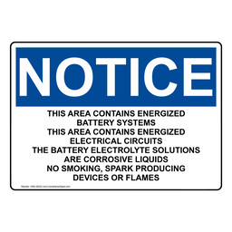 OSHA NOTICE Caution This Area Contains Energized Sign