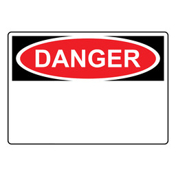 Blank OSHA Danger Sign or Label