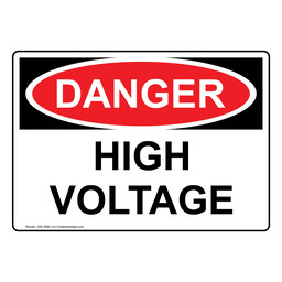 OSHA DANGER High Voltage Sign ODE-3686