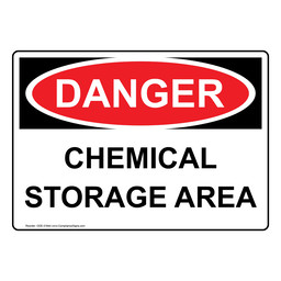 OSHA DANGER Chemical Storage Area Sign