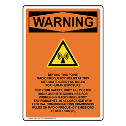 Portrait OSHA WARNING Beyond This Point: Sign With Symbol OWEP-7934