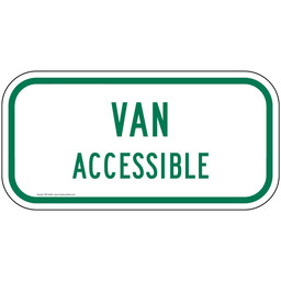 Van Accessible Sign for Parking Control