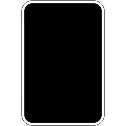 Blank Reflective Black Sign with White Border