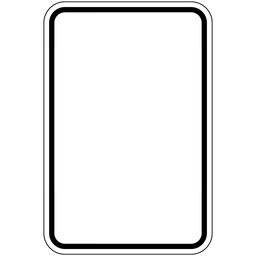 Blank Reflective White Sign with Black Border