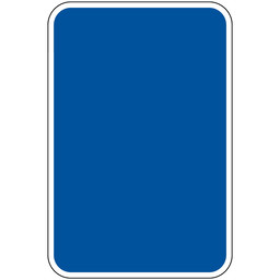 Blank Reflective Blue Sign
